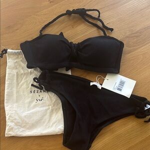 Sézane Ysé Black Phedre bikini NWT sz Small